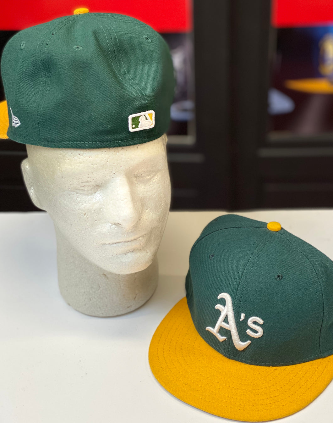 OAKLAND A'S GREEN YELLOW NEW ERA FITTED