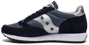 Saucony Jazz navy and silver sneakers