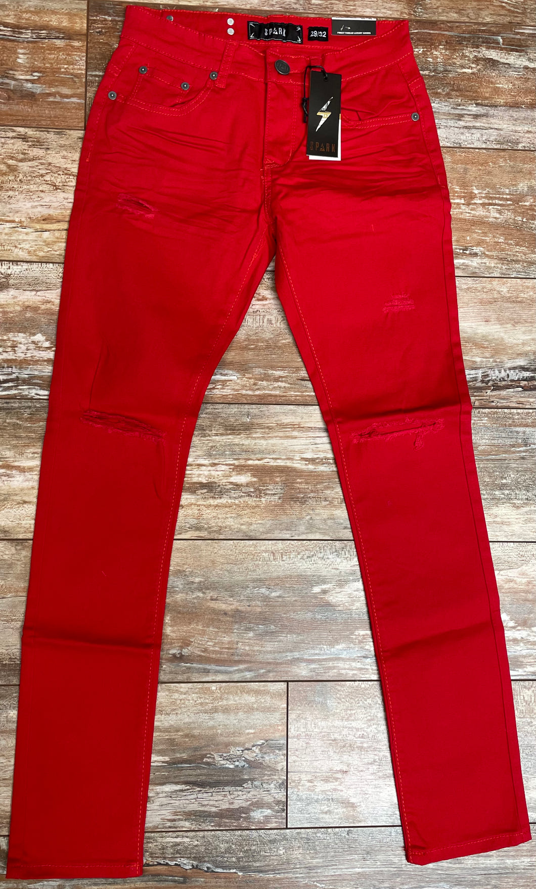 Spark red jeans
