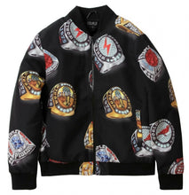 Load image into Gallery viewer, Staple graphic bomber jacket