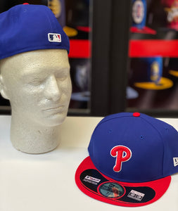 PHILADELPHIA PHILLIES BLUE AND RED NEW ERA FITTED