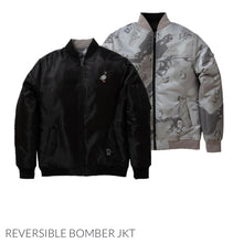 Load image into Gallery viewer, STAPLE black reversible bomber jacket