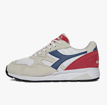 Load image into Gallery viewer, DIADORA LOW TOP WHITE/TRUE NAVY/GERANIUM SNEAKERS