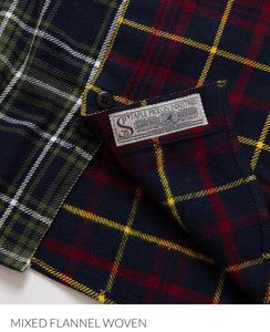Staple mixed woven flannel