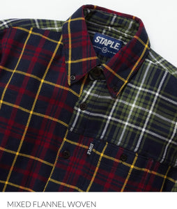 Staple mixed woven flannel