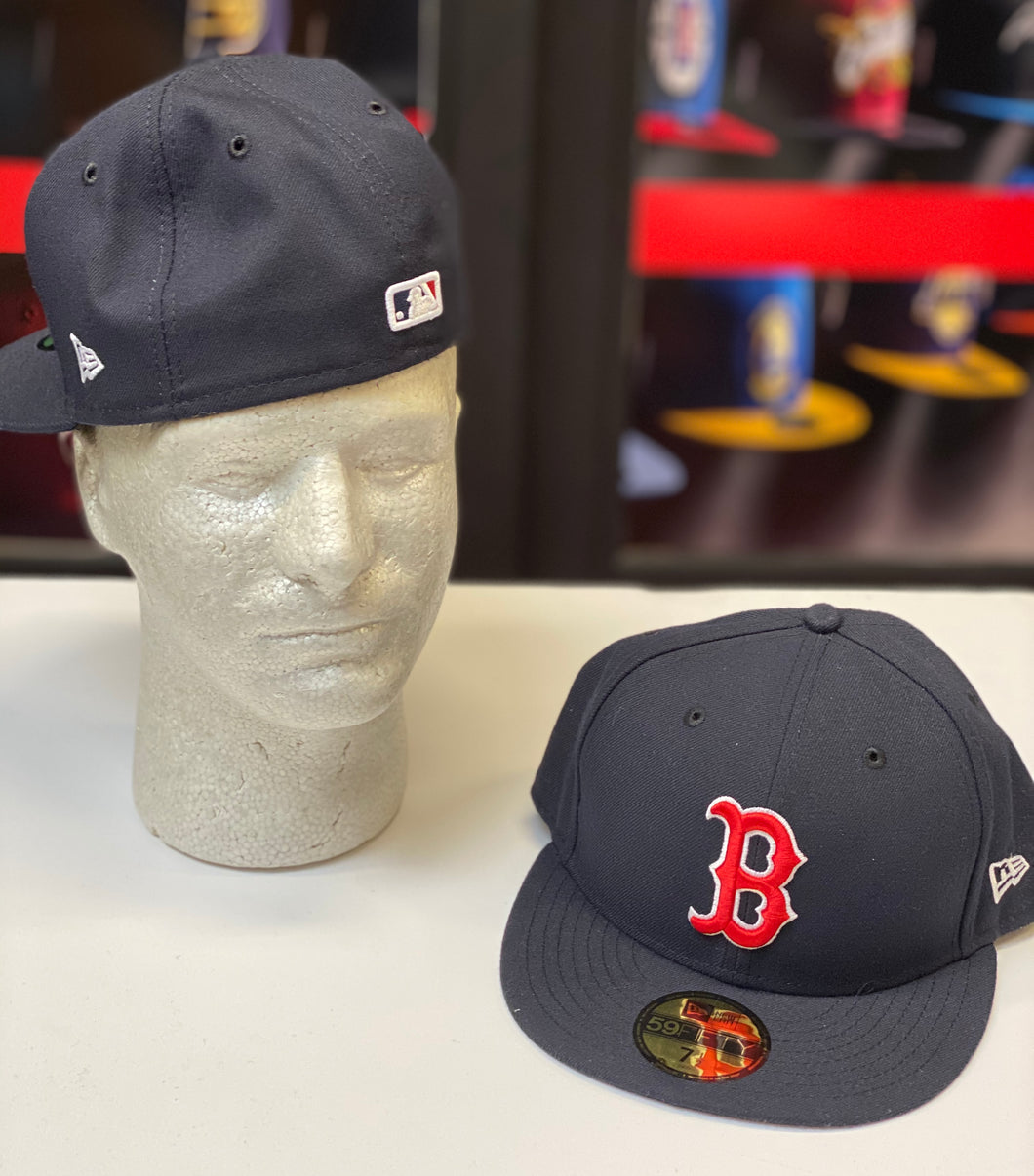 RED SOX NAVY BLUE WITH RED NEW ERA FITTED