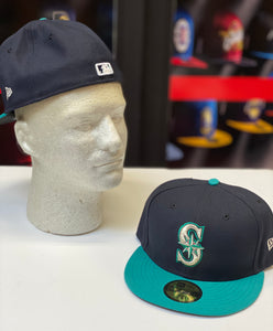 SEATTLE MARLINS NAVY BLUE WITH TEAL NEW ERA FITTED